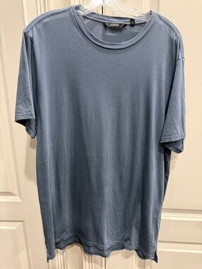 Men's Short Sleeve Crew Tee in Slate Blue size L